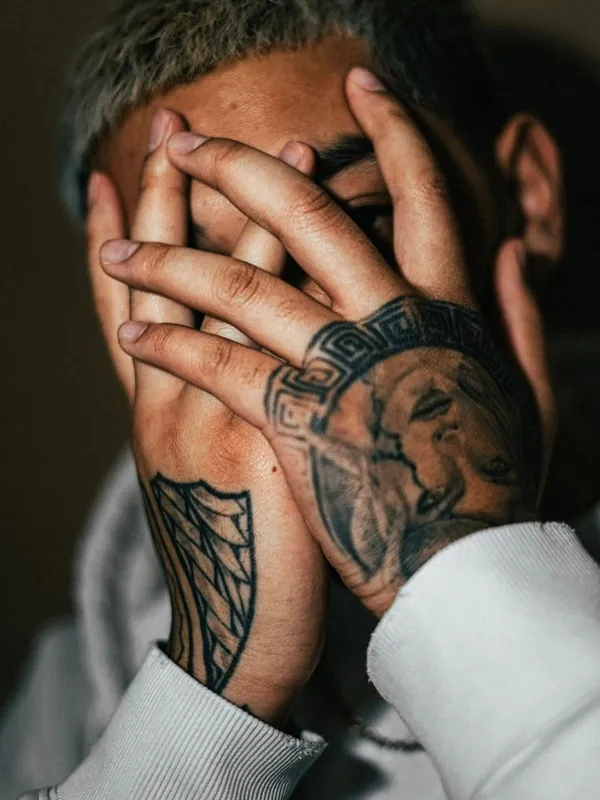 Hands and ink
