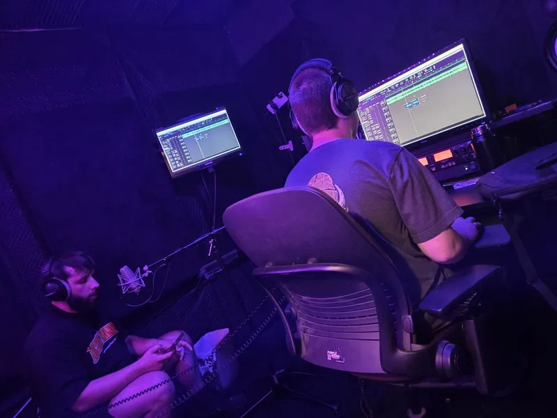 In headphones on the mix
