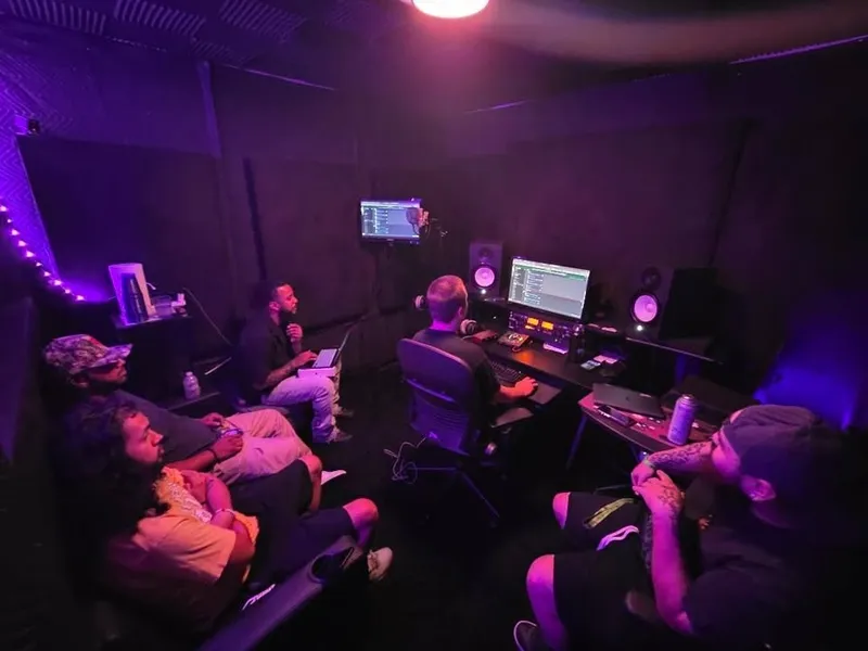 The whole room turned to the screen for the playback