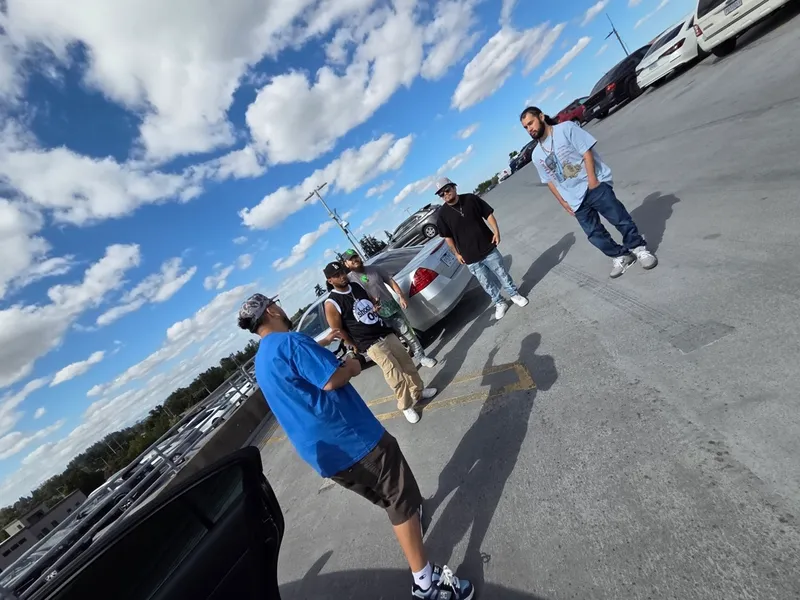 Rolling on the parking roof