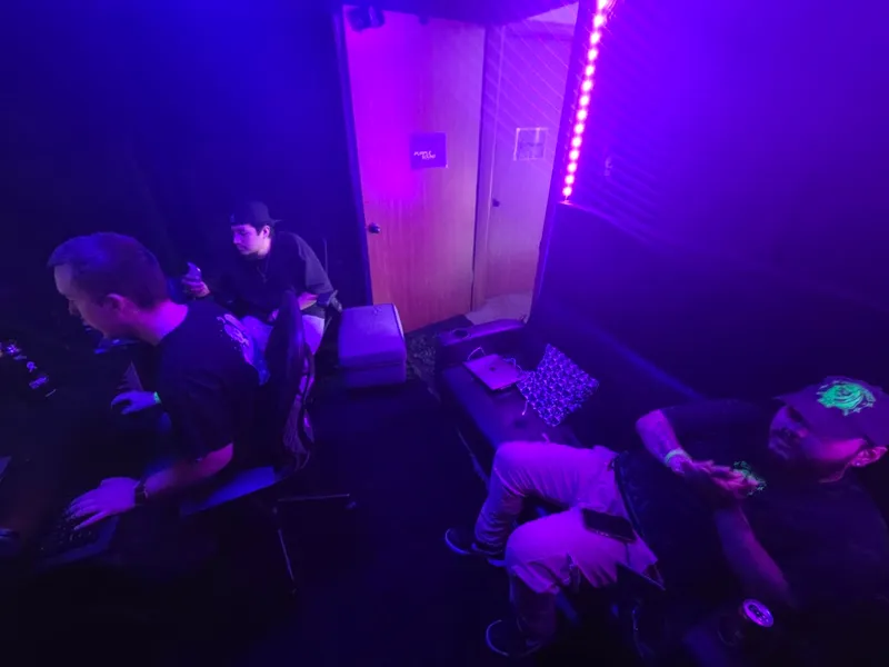 The room lit from the doorway